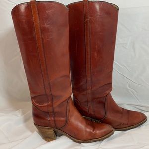 FRYE tall western style genuine leather boots